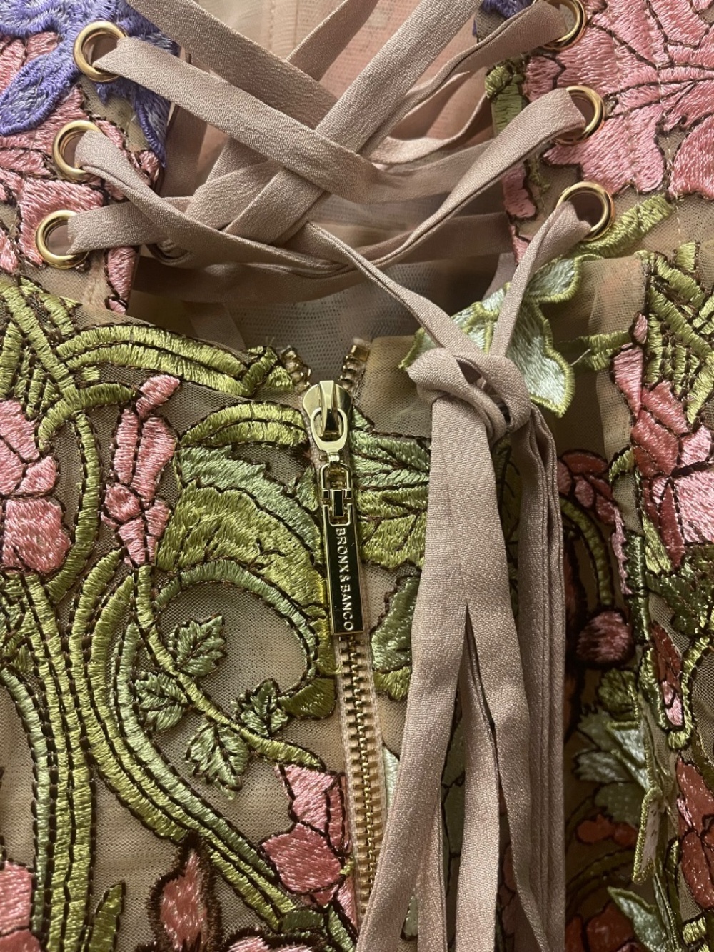 NEW BRONX AND BANCO Iris Floral Aria Pink Purple Multi Mini Dress XS - Picture 8 of 11
